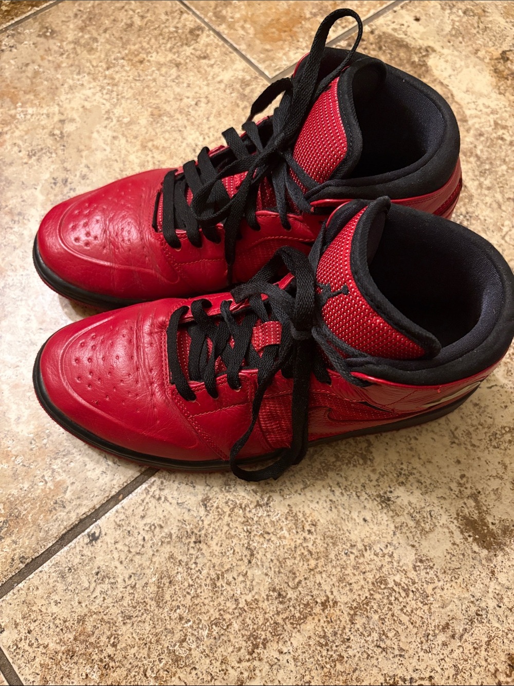 Men’s Nike Air Jordan 1 Retro 97 TXT in Gym Red/Black Leather Sneakers Size 9